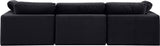 Comfy Black Velvet Modular Sofa 189Black-S119 Meridian Furniture