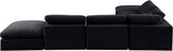 Comfy Black Velvet Modular Sectional 189Black-Sec6E Meridian Furniture