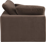 Comfy Brown Velvet Modular Corner Chair 189Brown-Corner Meridian Furniture