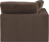 Comfy Brown Velvet Modular Corner Chair 189Brown-Corner Meridian Furniture