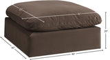 Comfy Brown Velvet Modular Ottoman 189Brown-Ott Meridian Furniture