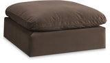 Comfy Brown Velvet Modular Ottoman 189Brown-Ott Meridian Furniture