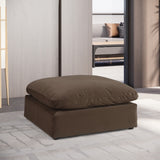 Comfy Brown Velvet Modular Ottoman 189Brown-Ott Meridian Furniture