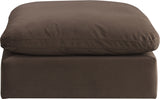 Comfy Brown Velvet Modular Ottoman 189Brown-Ott Meridian Furniture