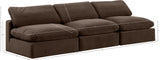 Comfy Brown Velvet Modular Sofa 189Brown-S117 Meridian Furniture