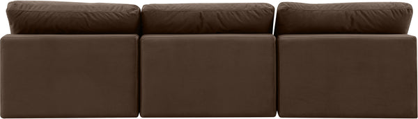 Comfy Brown Velvet Modular Sofa 189Brown-S117 Meridian Furniture
