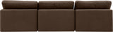 Comfy Brown Velvet Modular Sofa 189Brown-S117 Meridian Furniture