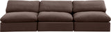 Comfy Brown Velvet Modular Sofa 189Brown-S117 Meridian Furniture