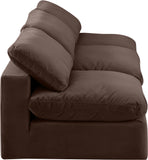 Comfy Brown Velvet Modular Sofa 189Brown-S117 Meridian Furniture