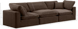 Comfy Brown Velvet Modular Sofa 189Brown-S119 Meridian Furniture