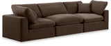 Comfy Brown Velvet Modular Sofa 189Brown-S119 Meridian Furniture