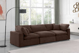 Comfy Brown Velvet Modular Sofa 189Brown-S119 Meridian Furniture