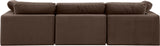 Comfy Brown Velvet Modular Sofa 189Brown-S119 Meridian Furniture