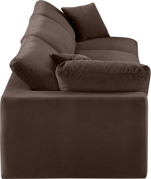 Comfy Brown Velvet Modular Sofa 189Brown-S119 Meridian Furniture
