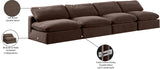 Comfy Brown Velvet Modular Sofa 189Brown-S156 Meridian Furniture