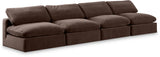 Comfy Brown Velvet Modular Sofa 189Brown-S156 Meridian Furniture