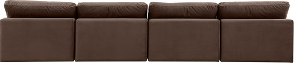 Comfy Brown Velvet Modular Sofa 189Brown-S156 Meridian Furniture