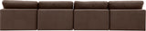 Comfy Brown Velvet Modular Sofa 189Brown-S156 Meridian Furniture