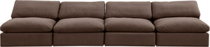 Comfy Brown Velvet Modular Sofa 189Brown-S156 Meridian Furniture