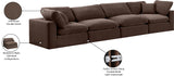 Comfy Brown Velvet Modular Sofa 189Brown-S158 Meridian Furniture