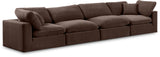 Comfy Brown Velvet Modular Sofa 189Brown-S158 Meridian Furniture