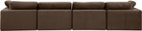 Comfy Brown Velvet Modular Sofa 189Brown-S158 Meridian Furniture