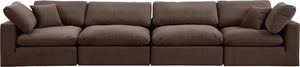 Comfy Brown Velvet Modular Sofa 189Brown-S158 Meridian Furniture