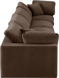 Comfy Brown Velvet Modular Sofa 189Brown-S158 Meridian Furniture