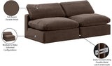 Comfy Brown Velvet Modular Sofa 189Brown-S78 Meridian Furniture