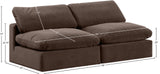 Comfy Brown Velvet Modular Sofa 189Brown-S78 Meridian Furniture