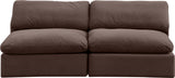 Comfy Brown Velvet Modular Sofa 189Brown-S78 Meridian Furniture