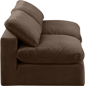 Comfy Brown Velvet Modular Sofa 189Brown-S78 Meridian Furniture