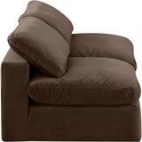 Comfy Brown Velvet Modular Sofa 189Brown-S78 Meridian Furniture