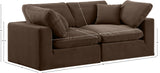 Comfy Brown Velvet Modular Sofa 189Brown-S80 Meridian Furniture