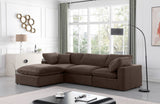 Comfy Brown Velvet Modular Sectional 189Brown-Sec4A Meridian Furniture