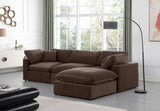 Comfy Brown Velvet Modular Sectional 189Brown-Sec4A Meridian Furniture