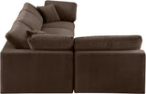 Comfy Brown Velvet Modular Sectional 189Brown-Sec4B Meridian Furniture