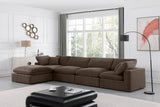 Comfy Brown Velvet Modular Sectional 189Brown-Sec5A Meridian Furniture