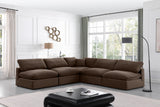 Comfy Brown Velvet Modular Sectional 189Brown-Sec5B Meridian Furniture