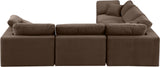 Comfy Brown Velvet Modular Sectional 189Brown-Sec5C Meridian Furniture