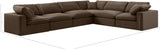 Comfy Brown Velvet Modular Sectional 189Brown-Sec6A Meridian Furniture