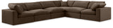 Comfy Brown Velvet Modular Sectional 189Brown-Sec6A Meridian Furniture