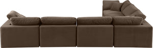 Comfy Brown Velvet Modular Sectional 189Brown-Sec6A Meridian Furniture