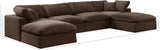 Comfy Brown Velvet Modular Sectional 189Brown-Sec6B Meridian Furniture