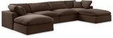 Comfy Brown Velvet Modular Sectional 189Brown-Sec6B Meridian Furniture