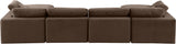 Comfy Brown Velvet Modular Sectional 189Brown-Sec6B Meridian Furniture