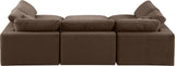 Comfy Brown Velvet Modular Sectional 189Brown-Sec6C Meridian Furniture