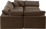 Comfy Brown Velvet Modular Sectional 189Brown-Sec6C Meridian Furniture