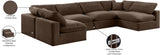 Comfy Brown Velvet Modular Sectional 189Brown-Sec6D Meridian Furniture