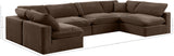 Comfy Brown Velvet Modular Sectional 189Brown-Sec6D Meridian Furniture